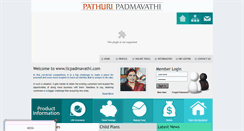 Desktop Screenshot of licpadmavathi.com